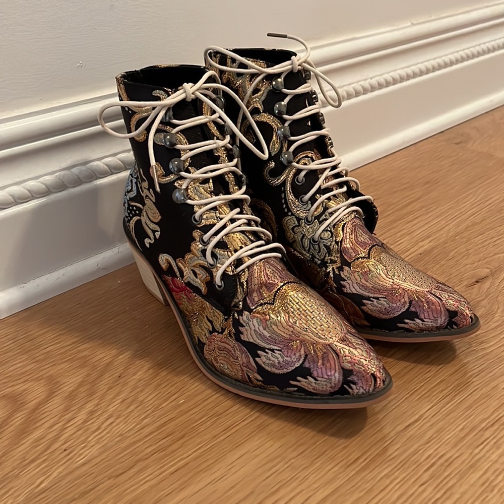 Lace-Up Ankle Boots